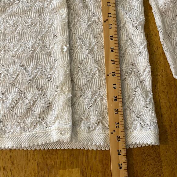 Vintage Jason Maxwell Women's Open Knit Textured Cardigan Size XS Coquette - Picture 10 of 10